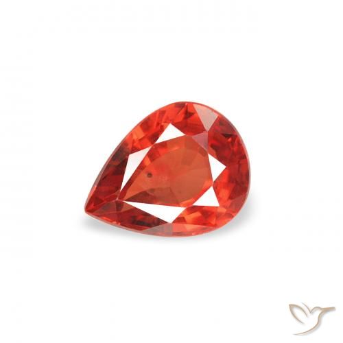 0.38ct 天然 濃い赤 サファイア, 洋梨の形, VS