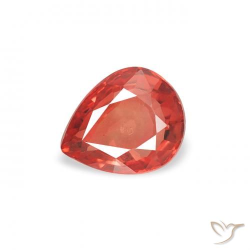 0.49ct 天然 濃い赤 サファイア, 洋梨の形, VS