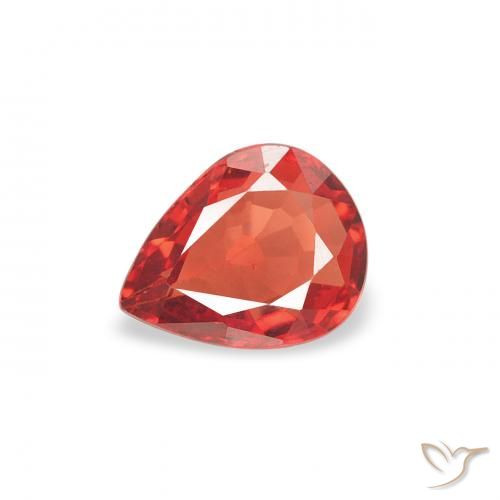 0.37ct 天然 ミディアムレッド サファイア, 洋梨の形, VS