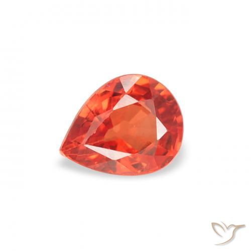 0.46ct 天然 濃い赤 サファイア, 洋梨の形, VS