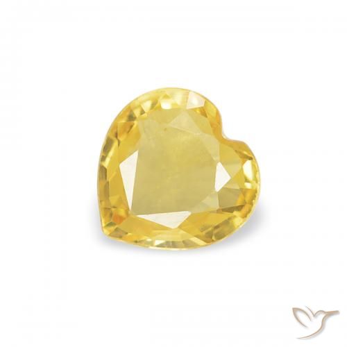 0.30ct 天然 トスカーナイエロー サファイア, 心臓, VVS