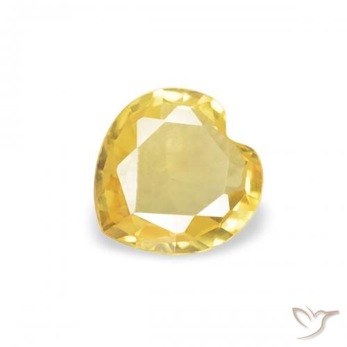 0.31ct 天然 ゴールドオレンジ サファイア, 心臓, VVS