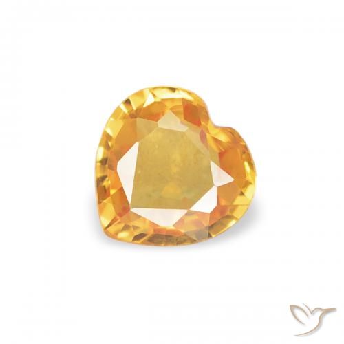 0.31ct 天然 ミディアムゴールデン サファイア, 心臓, VVS