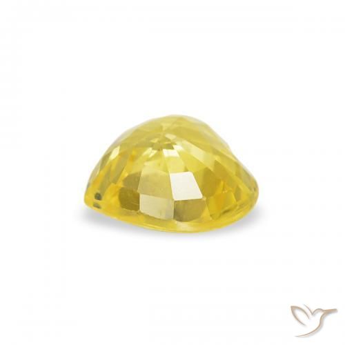 0.39カラットの天然Medium Light-Yellowサファイア、心臓、VS