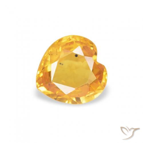 0.44ct 天然 明るいゴールド サファイア, 心臓, VS