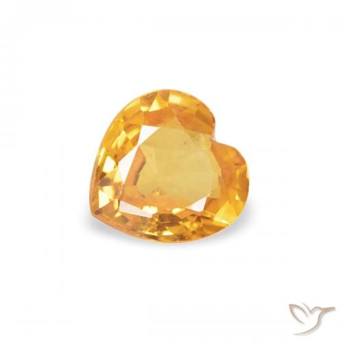 0.29ct 天然 ミディアムオレンジ サファイア, 心臓, VS