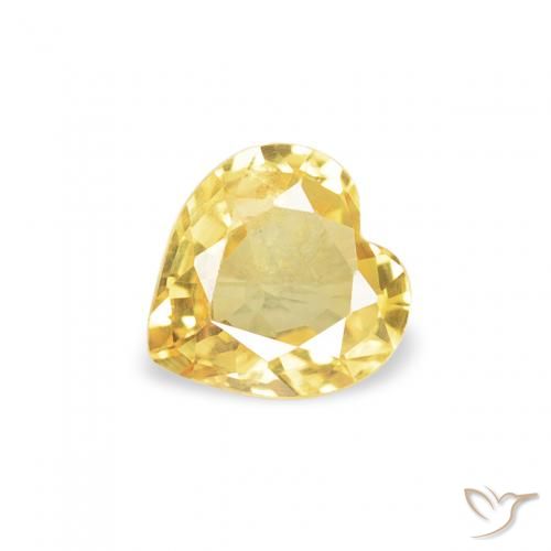 0.37ct 天然 ゴールドオレンジ サファイア, 心臓, VS