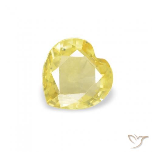 0.36ct 天然 ライトイエロー サファイア, 心臓, VS