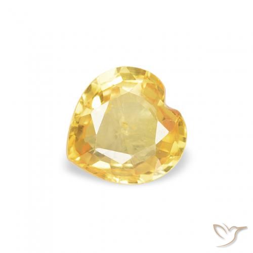 0.40ct 天然 ゴールド サファイア, 心臓, VS