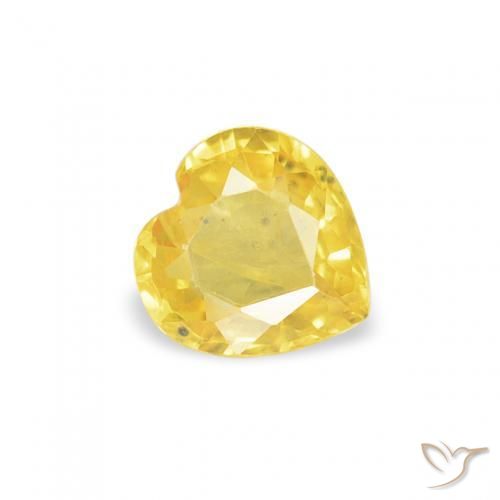 0.35ct 天然 ハニーイエロー サファイア, 心臓, VS