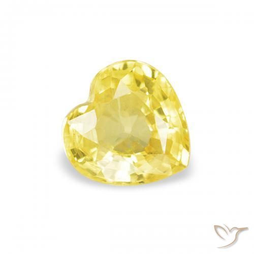 0.43ct 天然 トスカーナイエロー サファイア, 心臓, VS