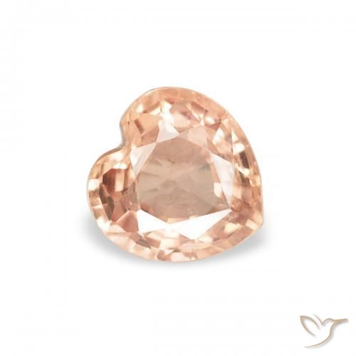 0.38ct 天然 サイダーオレンジ サファイア, 心臓, VS