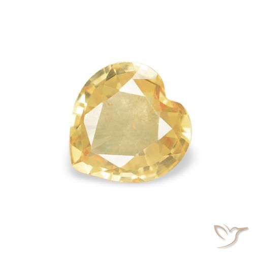 0.37ct 天然 ゴールド サファイア, 心臓, VVS-VS