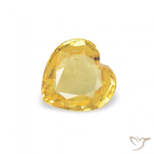 0.38ct 天然 ミディアムゴールデン サファイア, 心臓, VS