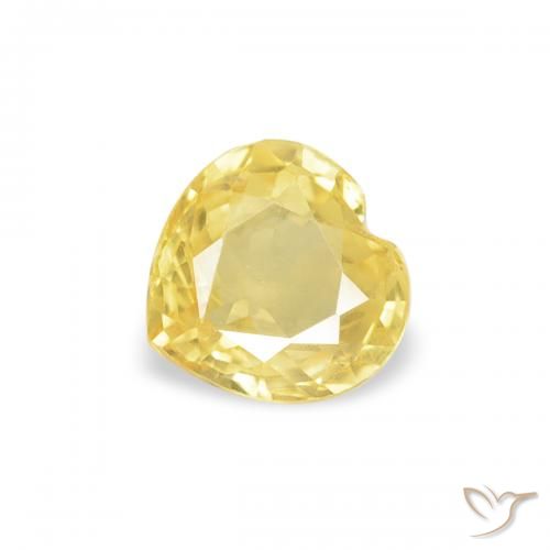 0.38ct 天然 トスカーナイエロー サファイア, 心臓, VS