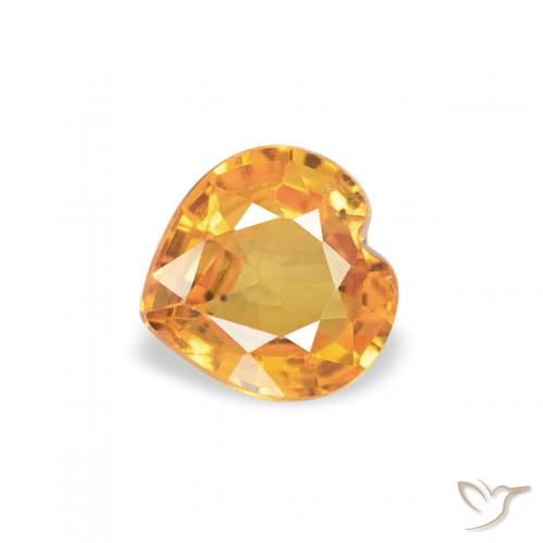0.39ct 天然 アプリコットオレンジ サファイア, 心臓, VS
