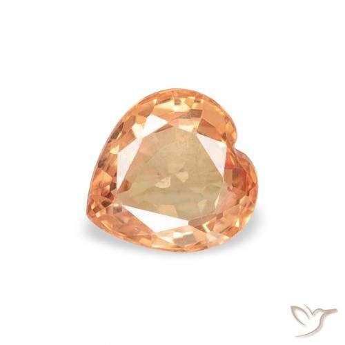 0.47ct 天然 ミディアムオレンジ サファイア, 心臓, VS