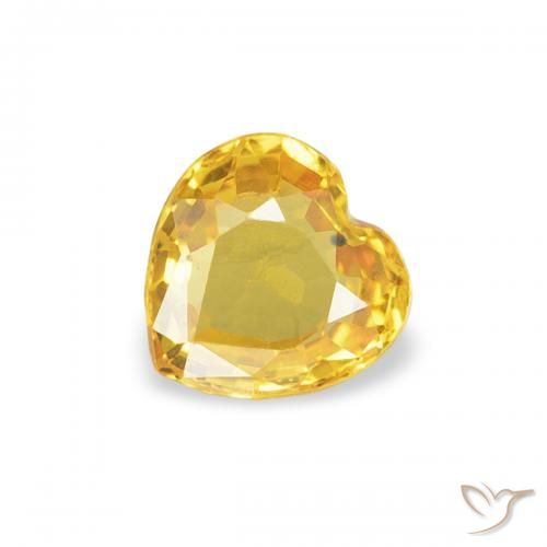 0.36ct 天然 ゴールドオレンジ サファイア, 心臓, VVS-VS