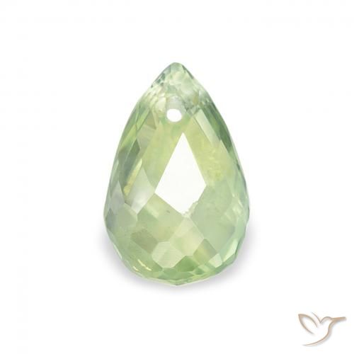 0.77ct 天然 非常に薄い緑 サファイア, ブリオレット, VS