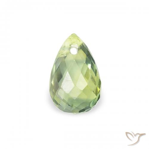0.43ct 天然 非常に薄いセージグリーン サファイア, ブリオレット, VS