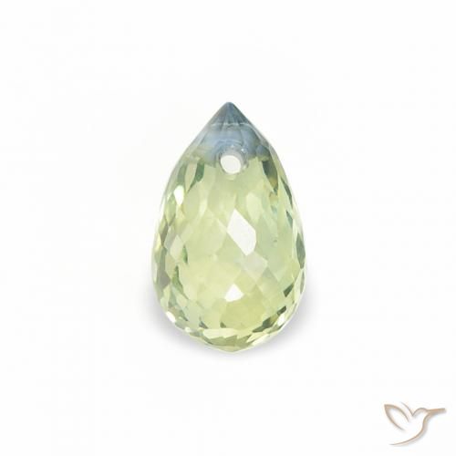 0.47ct 天然 薄いペアーグリーン サファイア, ブリオレット, VS