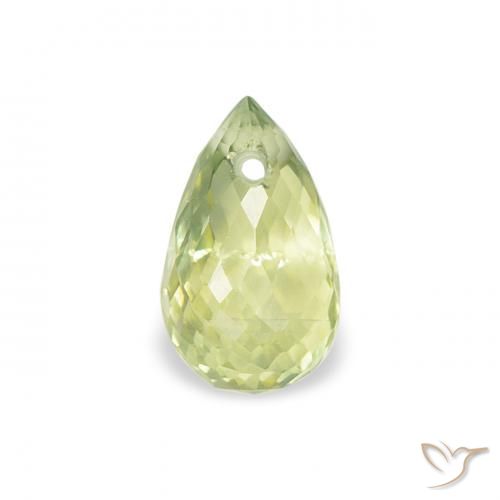 0.65ct 天然 イエローグリーン サファイア, ブリオレット, VS