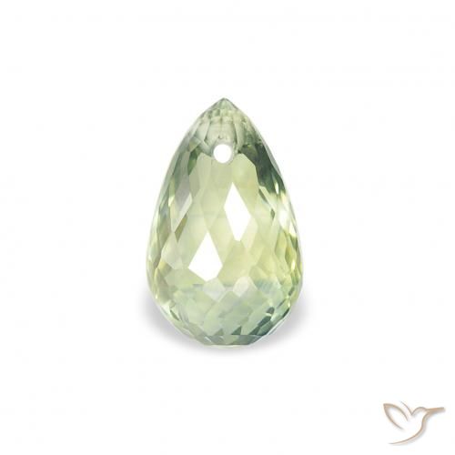 0.84ct 天然 非常に薄いセージグリーン サファイア, ブリオレット, VS