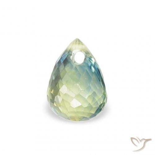 0.43ct 天然 薄いセージグリーン サファイア, ブリオレット, VS