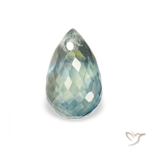 0.93ct 天然 アーシーグリーン サファイア, ブリオレット, VS