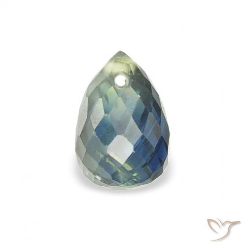 1.00ct 天然 ブルーグリーン サファイア, ブリオレット, VS
