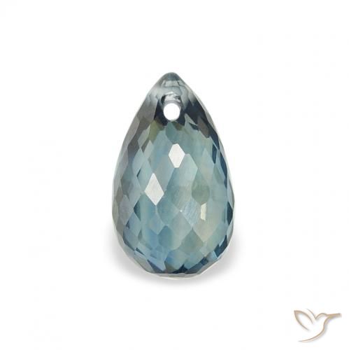0.85ct 天然 薄いブルーグリーン サファイア, ブリオレット, VS