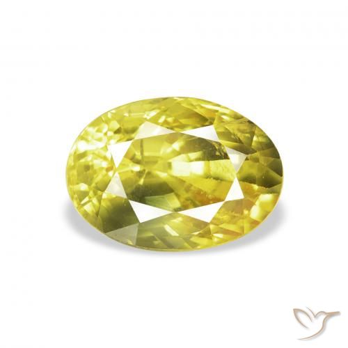 2.99ct 天然 ミディアムイエロー サファイア, 楕円形, VS
