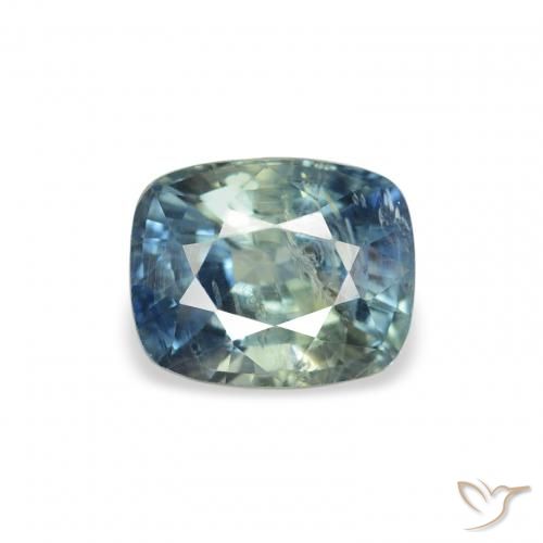 1.21ct 天然 ティール サファイア, クッション, SI