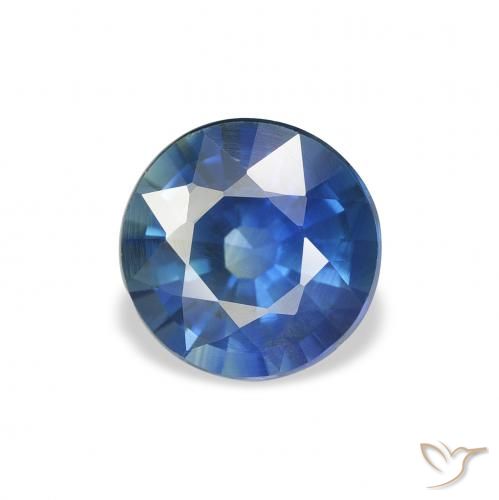 1.57ct 天然 ダークブルー サファイア, ラウンド, VVS-VS