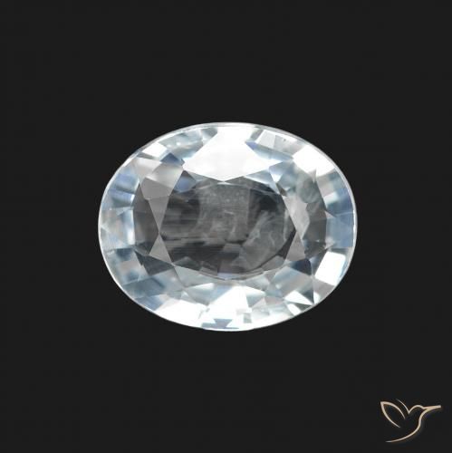 1.93ct 天然 青みがかったホワイト サファイア, 楕円形, VS