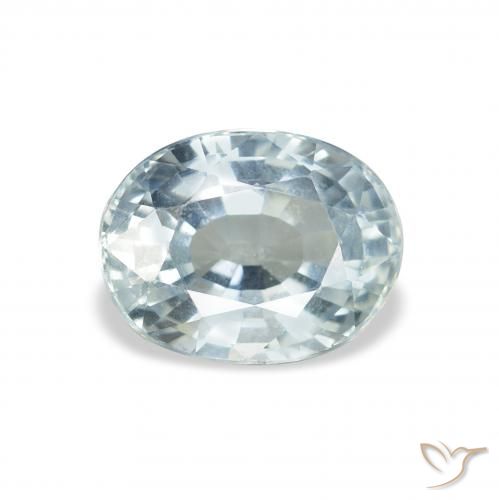2.59ct 天然 青みがかったホワイト サファイア, 楕円形, VS