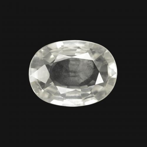 2.28ct 天然 ホワイト サファイア, 楕円形, VS