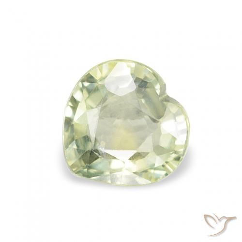 0.65ct 天然 オリーブグリーン サファイア, 心臓, VS