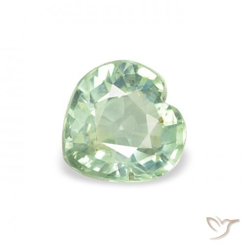 0.70ct 天然 ライトグリーン サファイア, 心臓, VS