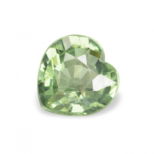 0.67ct 天然 ウォームグリーン サファイア, 心臓, VS