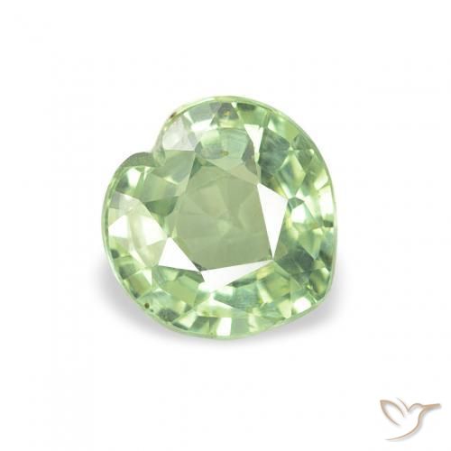 0.64ct 天然 フォレストグリーン サファイア, 心臓, VS