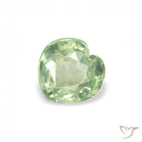 0.62ct 天然 ライトグリーン サファイア, 心臓, VS