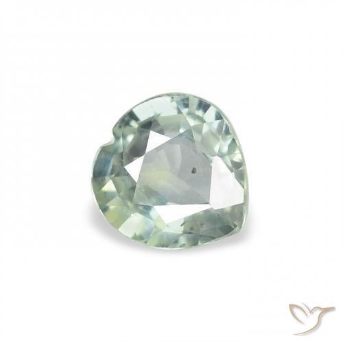 0.61ct 天然 ライトグリーン サファイア, 心臓, VS