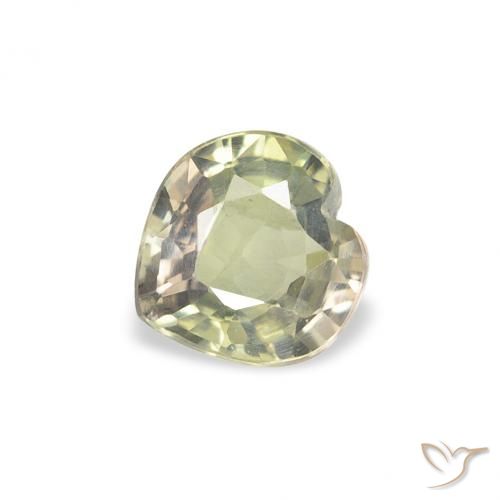 0.63ct 天然 マルチカラー サファイア, 心臓, VS
