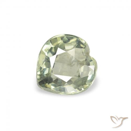 0.62ct 天然 ミディアムグリーン サファイア, 心臓, VS