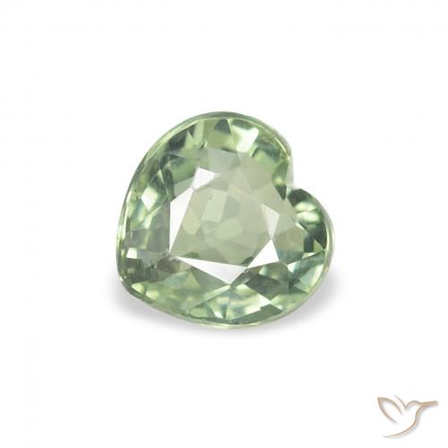 0.68ct 天然 フォレストグリーン サファイア, 心臓, VS