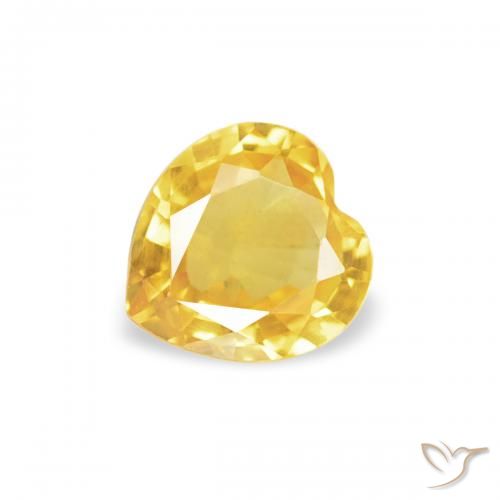 0.36ct 天然 ミディアムゴールデン サファイア, 心臓, VS