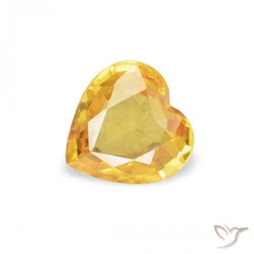 0.36ct 天然 ゴールド サファイア, 心臓, VS