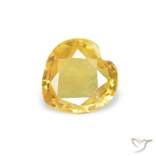 0.34ct 天然 ゴールド サファイア, 心臓, VS