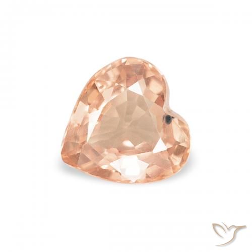 0.42ct 天然 薄いタイガーオレンジ サファイア, 心臓, VVS-VS